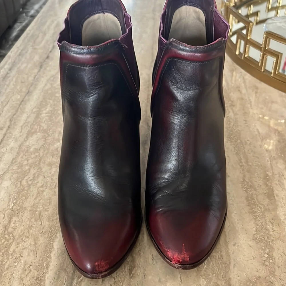Ted Baker Burgundy Heeled Ankle Boot